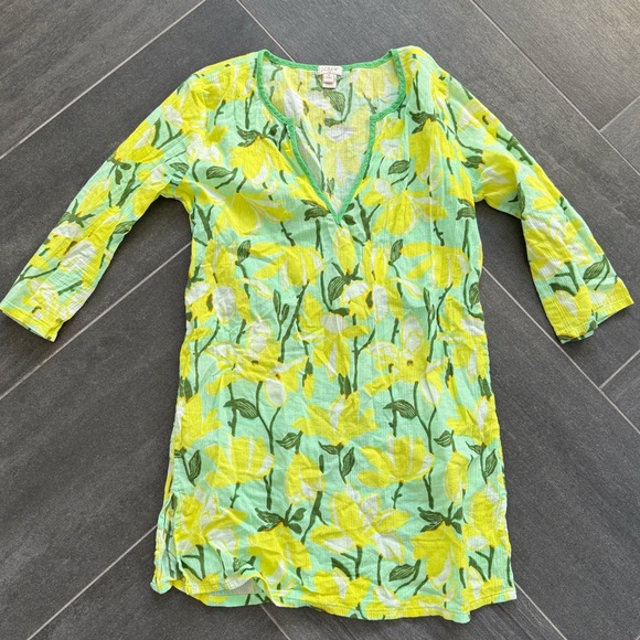 J. Crew Other - j crew floral tunic coverup - XS petite